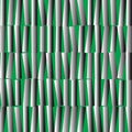 Abstract metal sticks on green surface